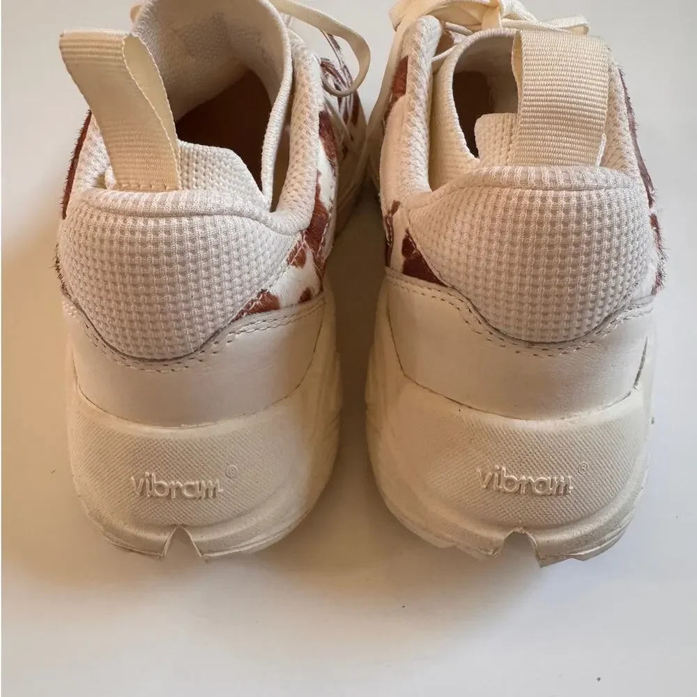 Brandblack Aura Faux Ponyhair Sneakers Brown Cow Size 9 2125 Leather Carbon38